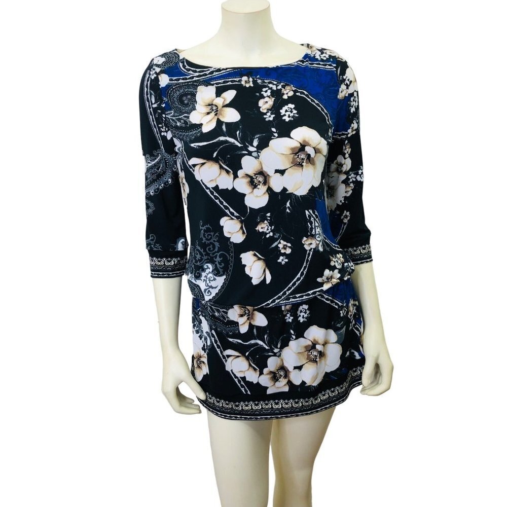 WHITE HOUSE BLACK MARKET FLORAL DRESS SIZE SM